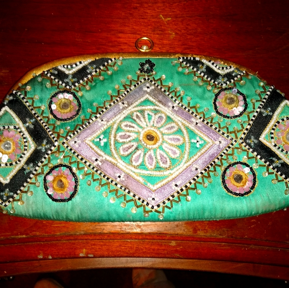 Silk India clutch bag